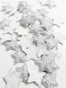 Mini Glitzer Stoffsterne